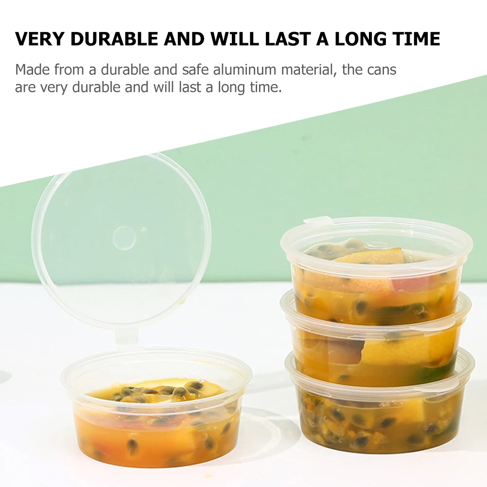 

100Pcs Sealing Condiment Containers Disposable Sauce Cups for Takeaway Salads Fries Hamburgers PP Material Condiment Containers