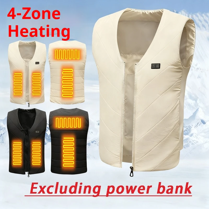 

Smart Electric Heating Vest New Arrival Unisex Warmth Motorcycle Rider Vest Constant Temperature Control Winter Outerwear