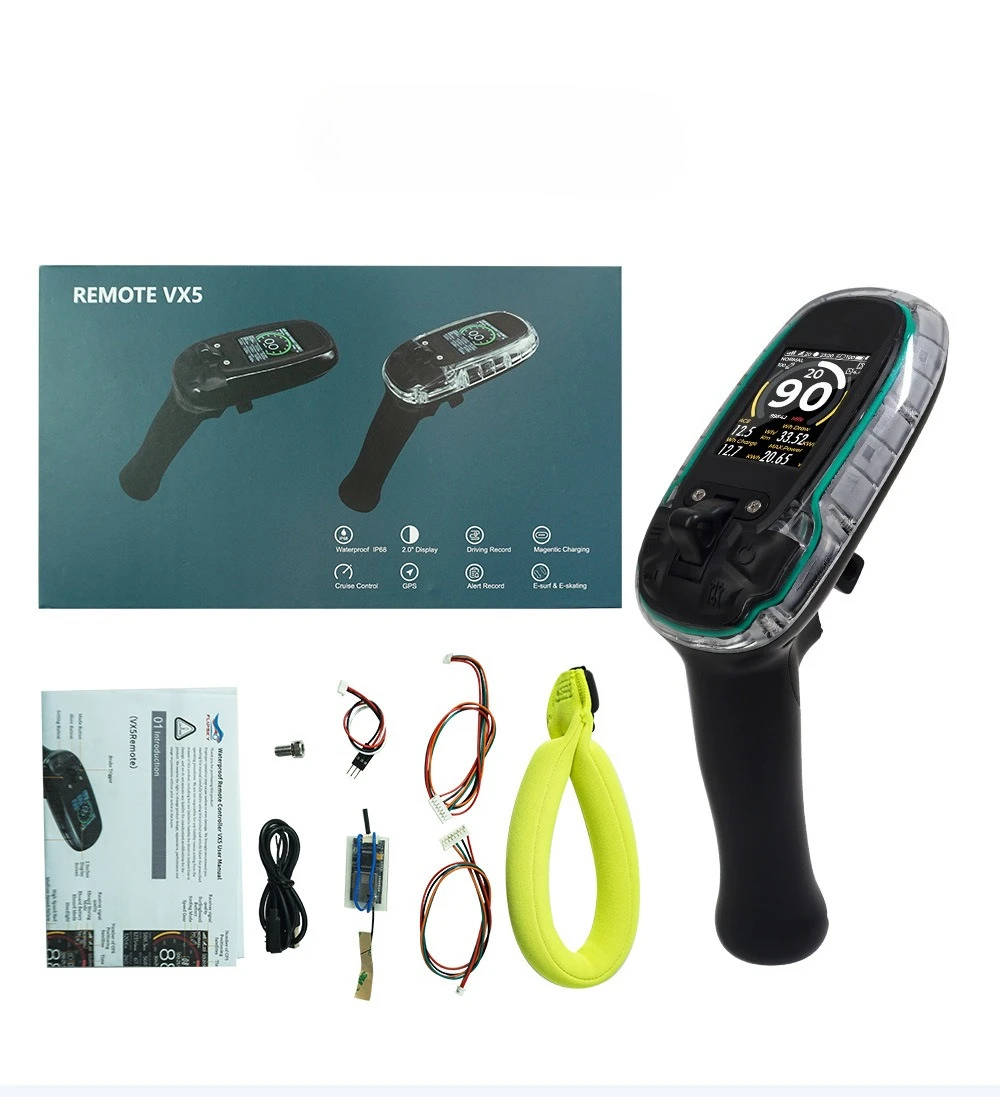 Flipsky VX5 IP68 Waterproof Hand Remote 5000mAh, GPS Positioning, Supports VESC FTESC, for Electric Surfboard Skateboard