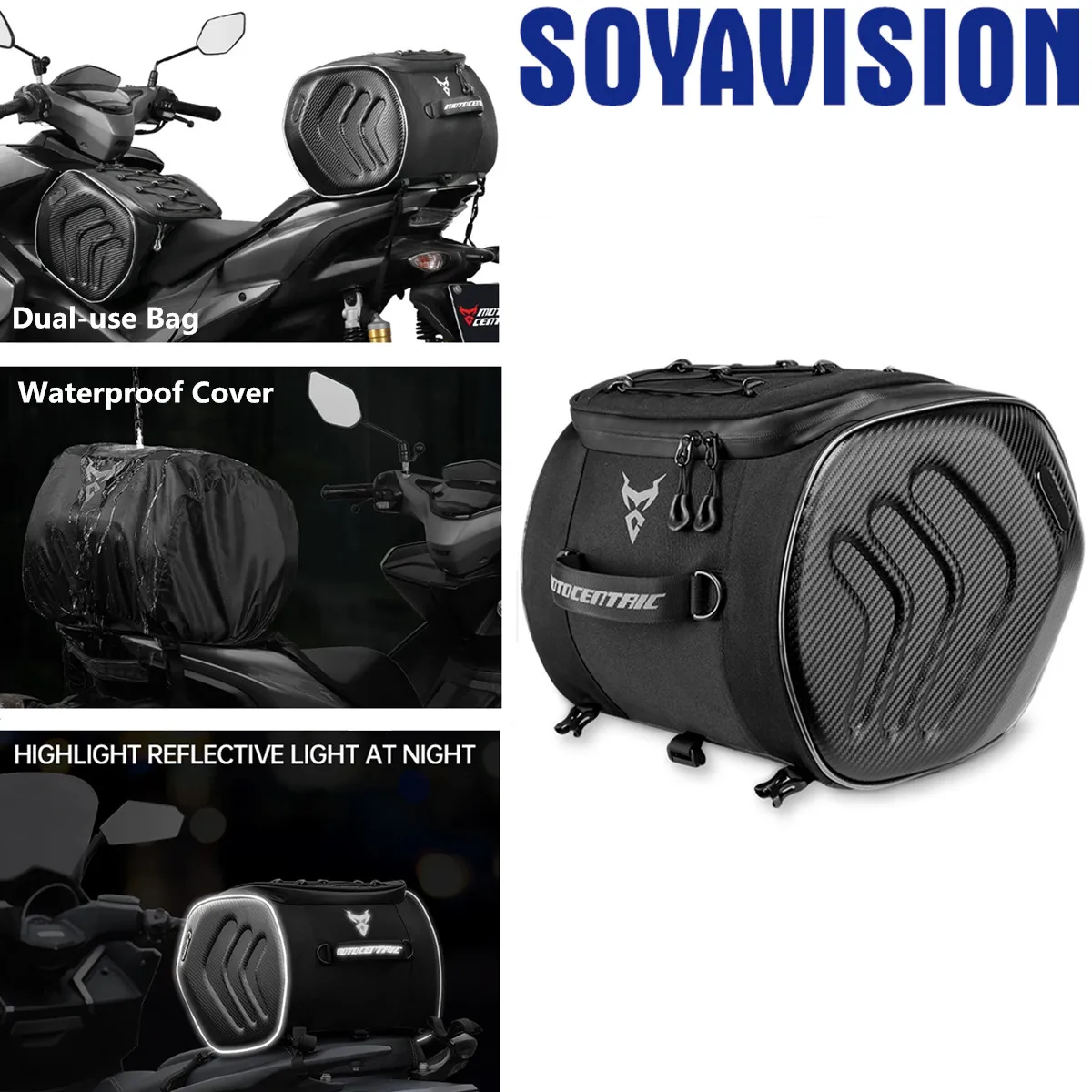 

Черная сумка на заднее сиденье мотоцикла, 20 л, сумка для шлема для езды на мотоцикле, передняя сумка для инструментов двойного назначения, внедорожный скутер, модели педалей с изогнутой балкой