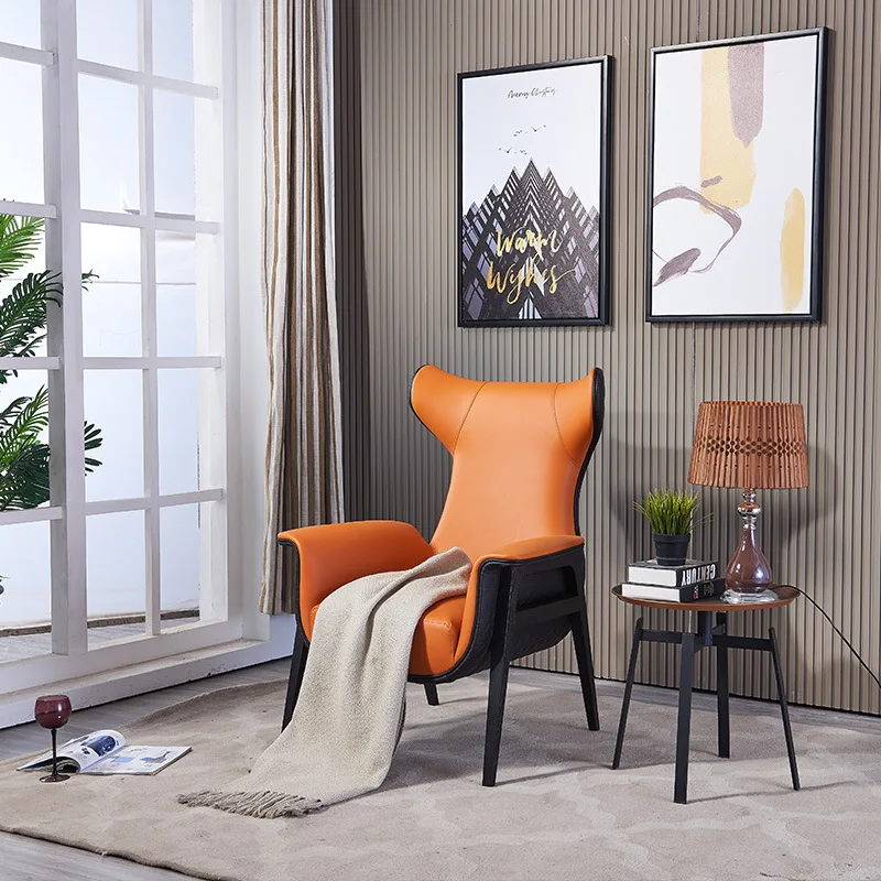 

Nordic light luxury tiger chair lazy recliner leather modern simple designer seat single sofa chair leisure chair