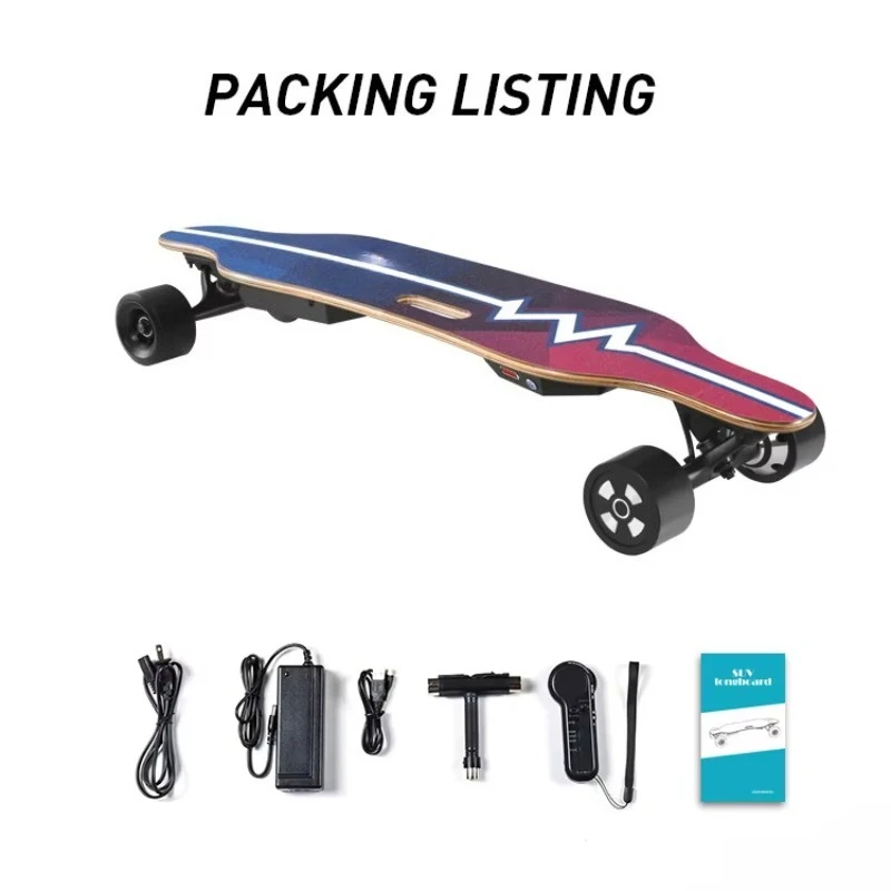 OEM 36V Electric Skateboard 900W Big Motor High-Capacity Battery Fast Four-Wheel Board Dual Hub Motors Overboard Skateboard