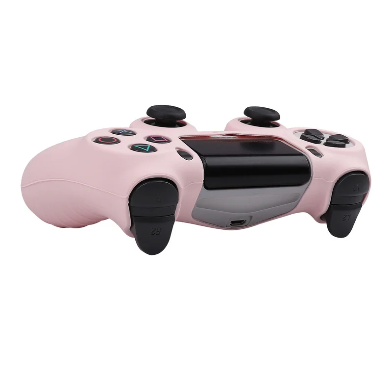 New Pink Soft Silicone Protective Case For PS4 Controller Skin Gamepad Case Cover Video Games Accessories for PS4 Joystick Cases