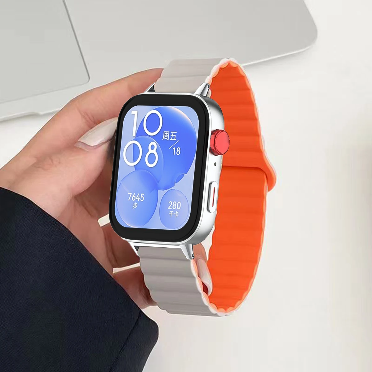 สายรัดซิลิโคนแม่เหล็กสําหรับ Huawei Fit 3 สีสัน Sport Band สําหรับ Huawei Watch Fit 3 Watchband สร้อยข้อมืออุปกรณ์เสริมแบบถอดเปลี่ยนได้