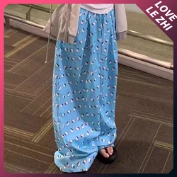 2024 New Sanrioed Hellokittys Cute Printed Summer Accommodative Home Pants Cartoon Korean Loose Plus Size Thin Aesthetic Pants