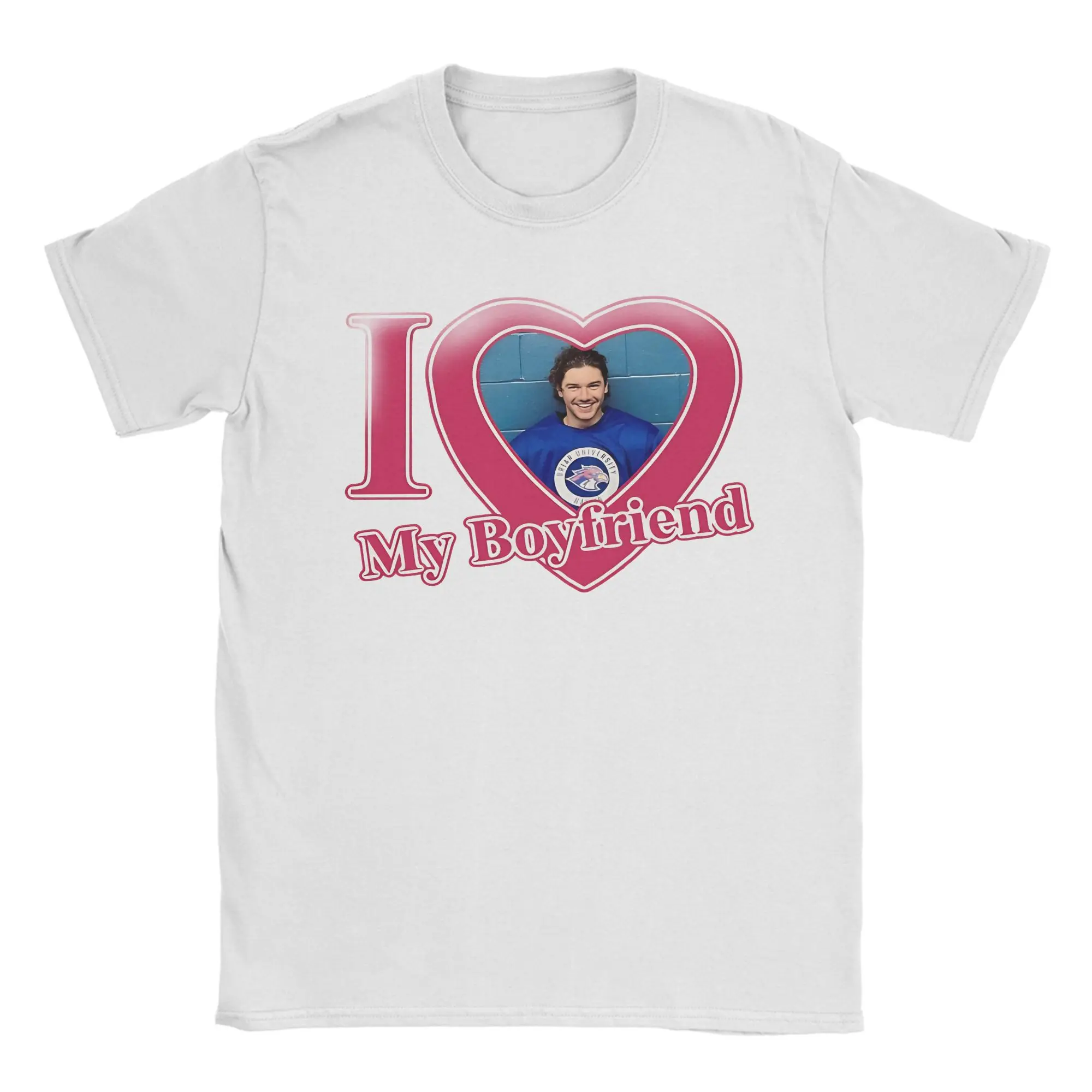 Camisetas masculinas e femininas Garrett Graham My Boyfriend Off Campus, roupas de algodão puro, camisetas vintage de manga curta, camisetas plus size