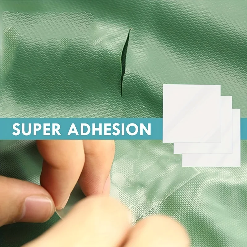 10pcs Waterproof Transparent Self Adhesive Nylon Sticker Cloth Patches Outdoor Tent Jacket Repair Tape Not Easy to Break Patch