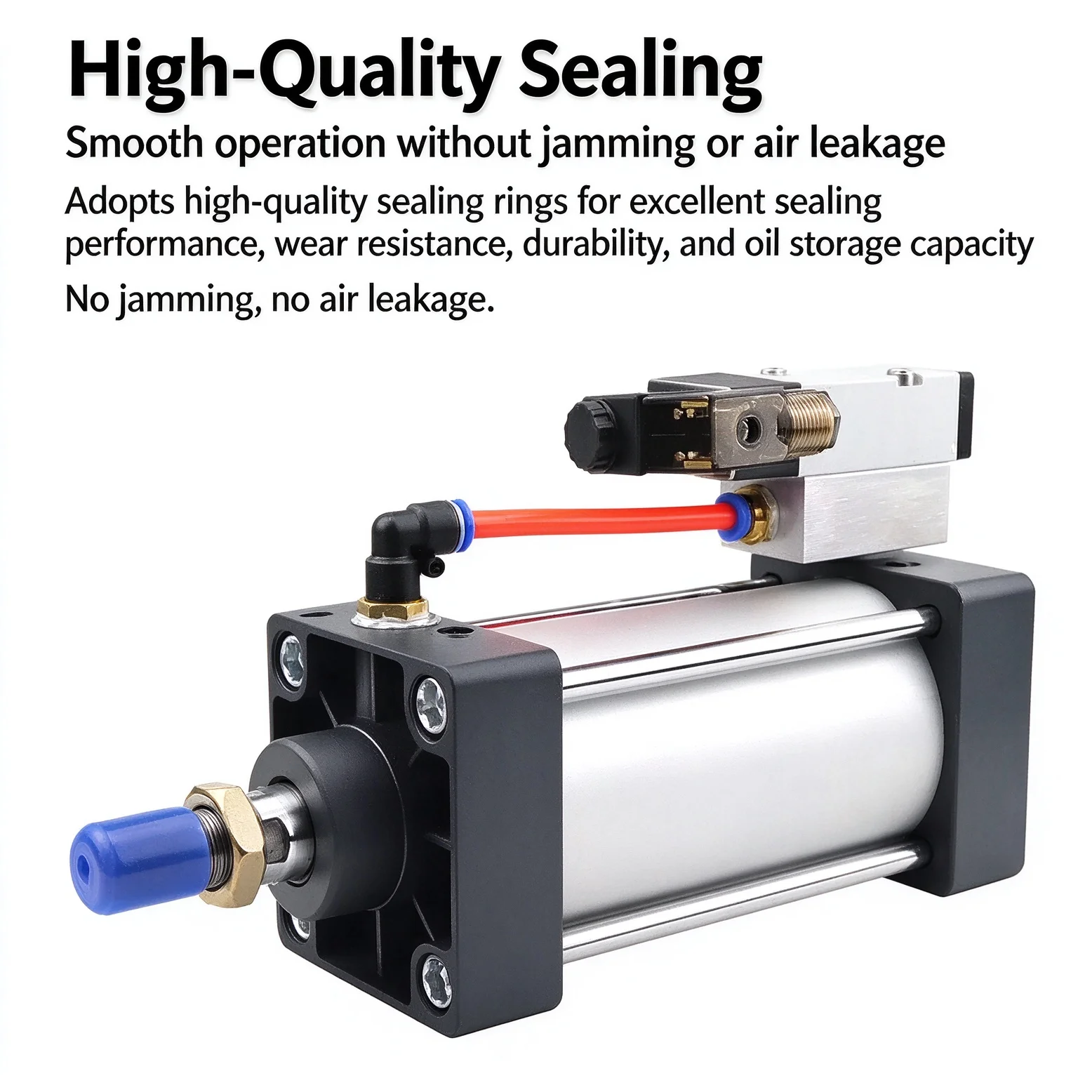 SCF Standard Series Integrated Solenoid Valve Pneumatic Cylinder Set Bore 50mm Stroke 25-1000mm Air Cylinders without Magnet