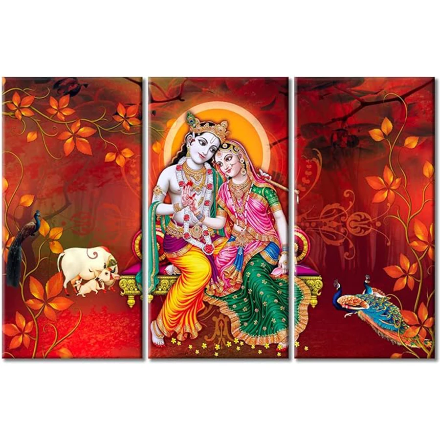 DIY Diamond Painting Religious Hindu deity Rhinestones Diamond Mosaic Full Drill Square Round Cross Stitch Handmade HobbyX3PCS