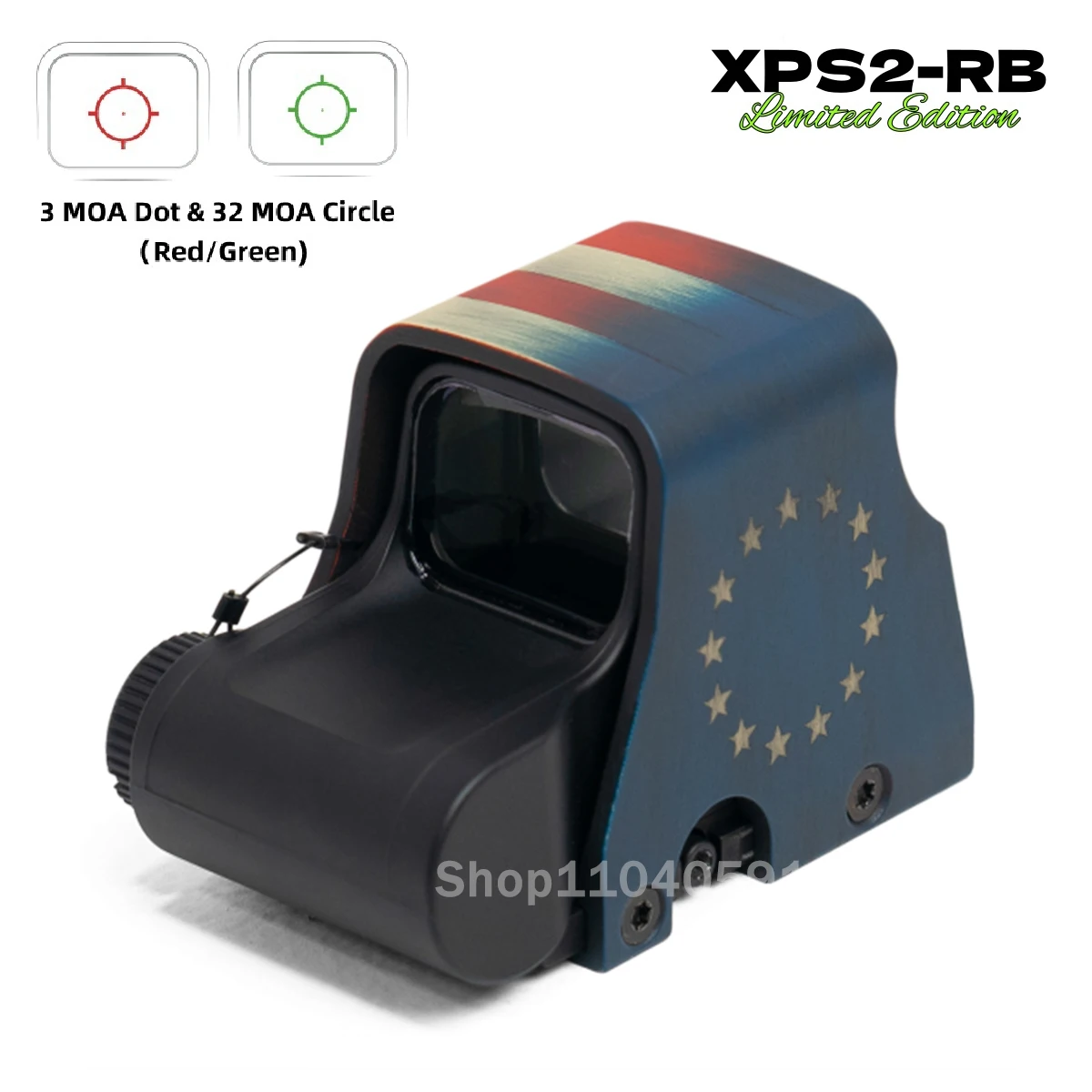 

New Eot-ch XPS2 Red & Green Dot Holographic Sight Airsoft Hunting Riflescope with G33/G43/G45 3X 5X Magnifier Fit 20mm Rail