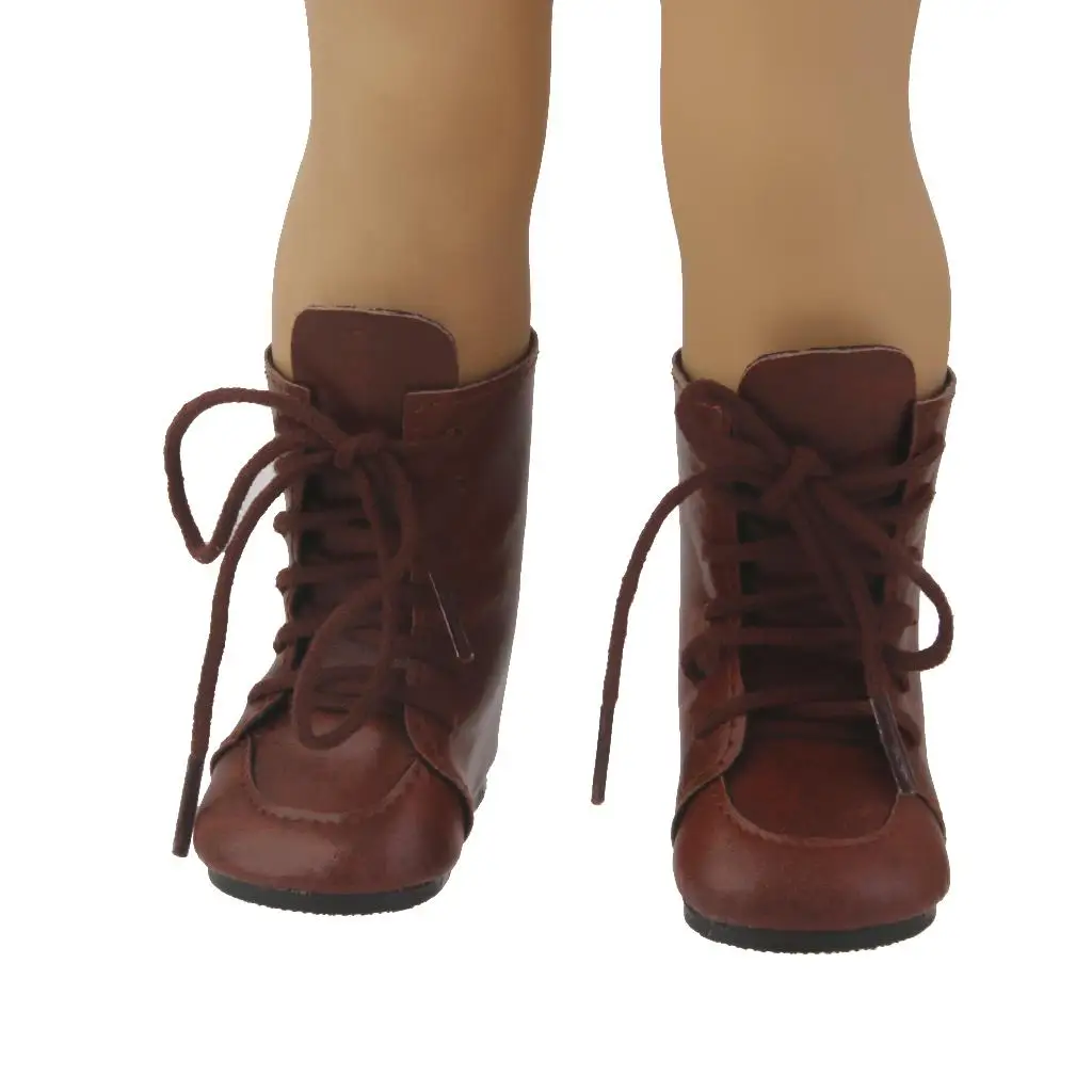 

Brown Bow Boots for Dolls 7cm PU Shoes Sneakers for 18 Inch Stuffed Dolls and Girl Play