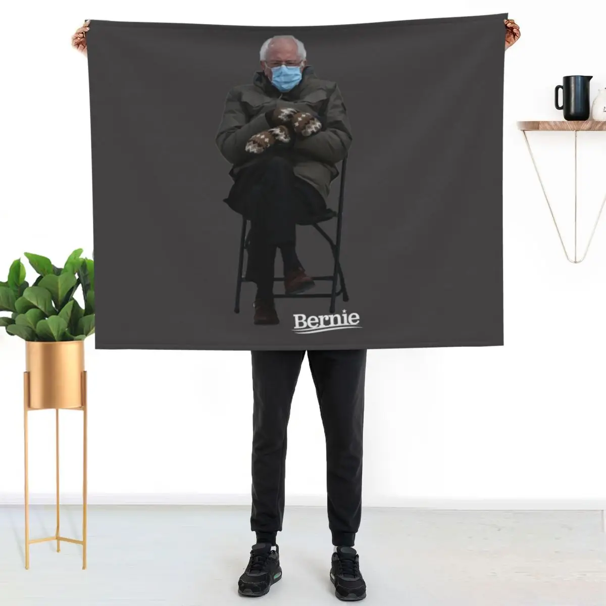 Bernie Sanders Mittens - BERNIE SANDERS MITTENS trending | bernie sanders inauguration mittens | Inaugurati Throw Blanket