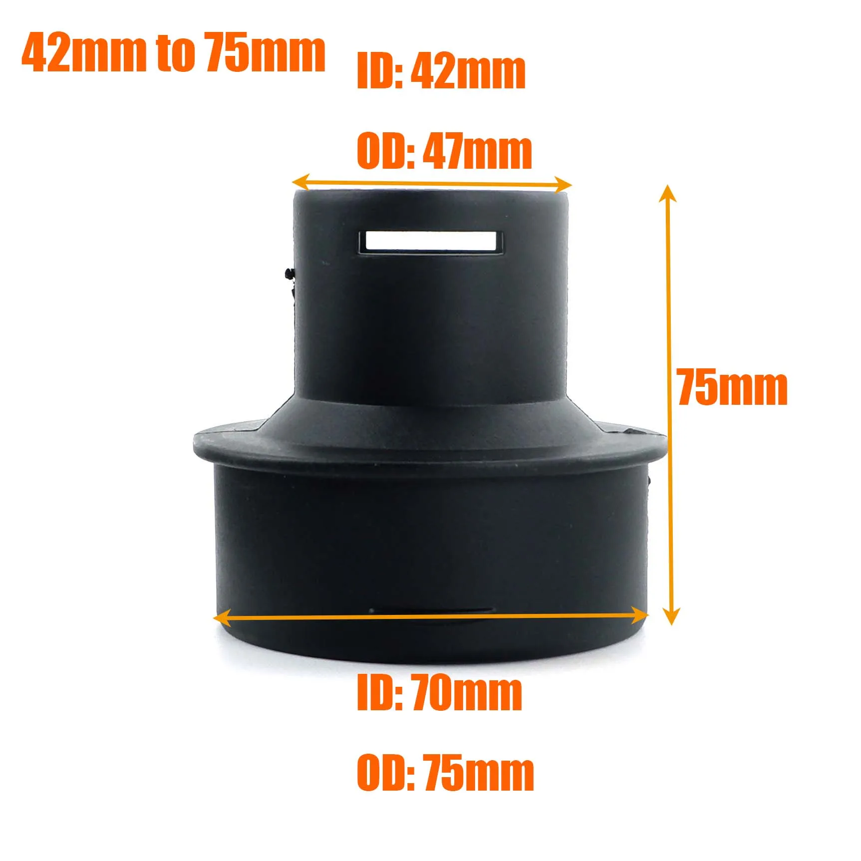 4PCS 42 to 75mm Converter 60mm 42mm Diesel Heater Air Duct Ducting Connector Black For Car Truck VAN Camper