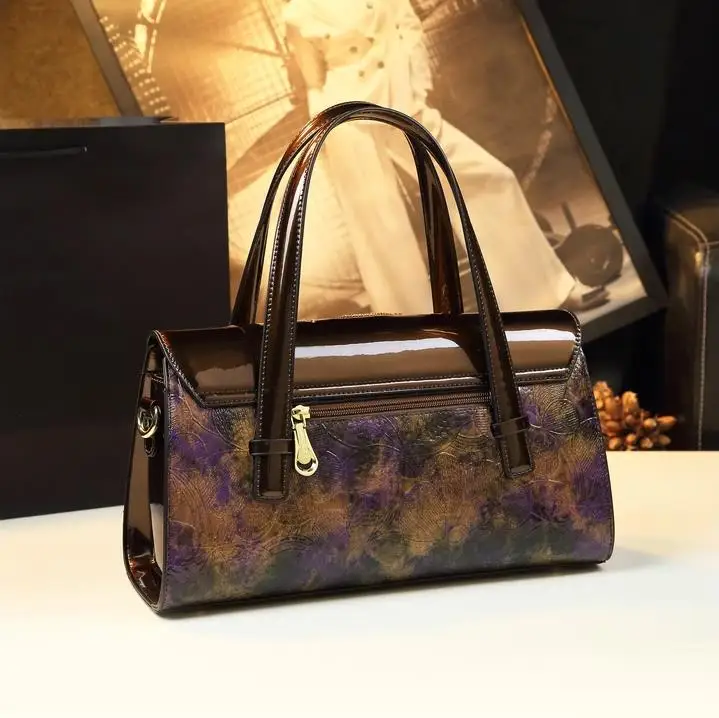 Borsa da donna di marca di moda 2024 nuove borse in vera pelle borsa a tracolla borsa a tracolla con ricamo Phoenix di grande capacità