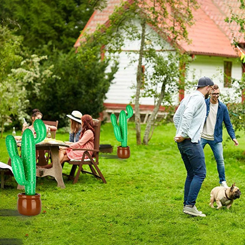 شجرة جوز الهند الصبار خفيفة الوزن قابلة للنفخ بالهواء ، حفلة حمام السباحة المنزلي ، ديكورات الديكور الخارجي ، 2 *