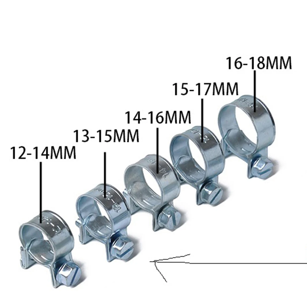 

12Pcs 13-15CM Stainless Steel Adjustable Worm Gear Hose Clamp Fuel Line Clamp for Plumbing Automotive and Mechanical Application