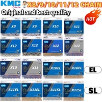 KMC X8 X9 X10 X11 X12 Color SL Road/MTB Bicycle Chain 8v 9v 10v 11v 12v 118L 126LBike Chain with Quick-Link for SHIMANO SRAM