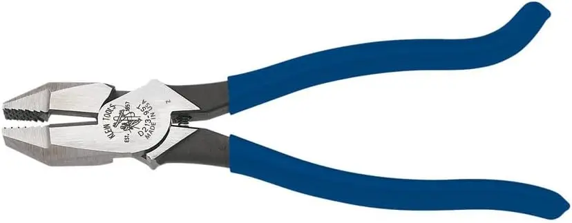 

Heavy-Duty Ironworker's Pliers for Twist and Cut Wire, Spring Loaded with Hook Bend Handle, Made in USA