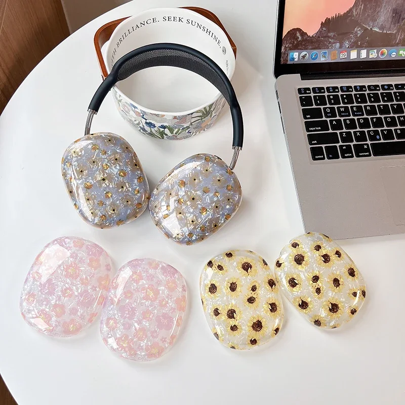 Sunflower Flowers Protective Case for Apple Airpods Max Headphones Cover Anti-scratch Earphone Accessories