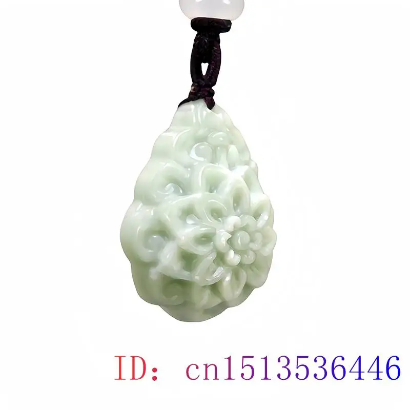 Collier pendentif vert véritable fleur naturelle pour hommes et femmes, amulette chinoise vintage, breloque, accessoires de mode ismans soignés, cadeaux diversifiés