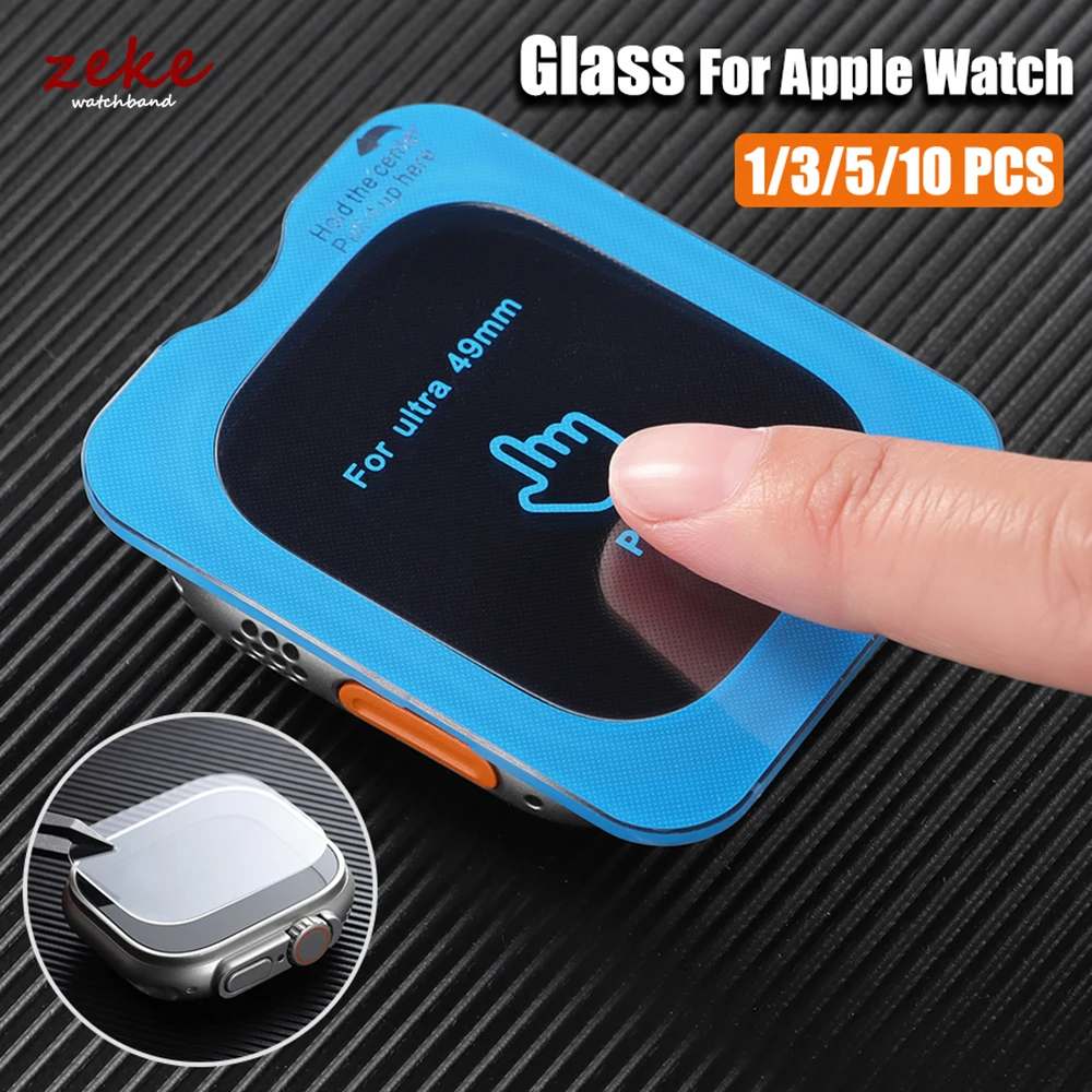 1/3/5 Stück Displayschutzfolie aus gehärtetem Glas für Apple Watch Ultra 49 mm, Zubehör, HD-Folie, IWatch Ultra, automatische Installationskits