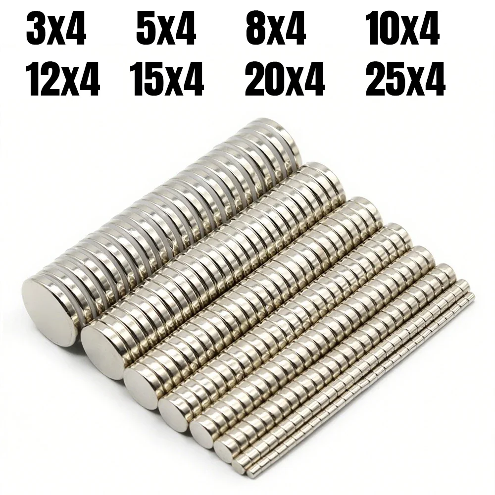 

Round Super Strong Neodymium Magnet Powerful Magnets N35 Permanent Magnetic NdfeB Refrigerator DIY ﻿3x4/5x4/12x4/20x4/25x4mm