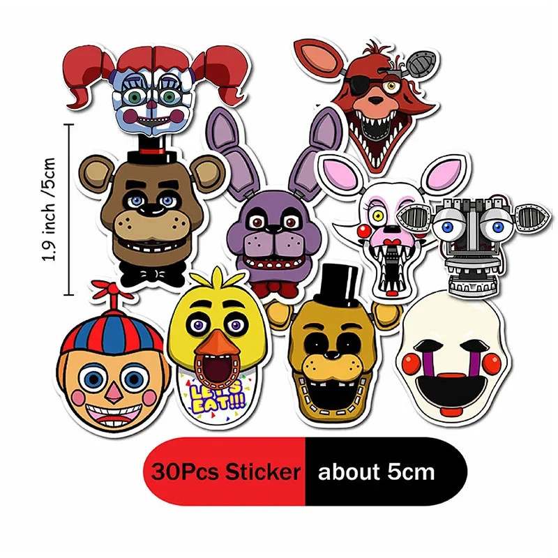 FNAF Five Nights At Freddy's Birthday Party Decorations  Disposable Tableware Cup Plate Napkin Straw Sticker Festival Supplies - view 4