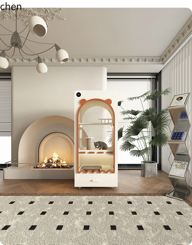 

LXC intelligent thermostatic cat villa cat cabinet with toilet does not occupy an indoor area of fresh air system