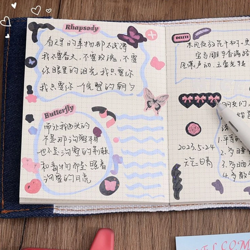 Kits Antigos de Livro-Razão com Material DIY, Tecido Denims Notebook, Clássico, Médio, Retro