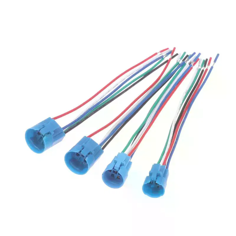 16/19/22/25MM Cable Quick Connectors Electrical Wires Socket Harness LED Light Metal Push Button Switch Connection Assembly