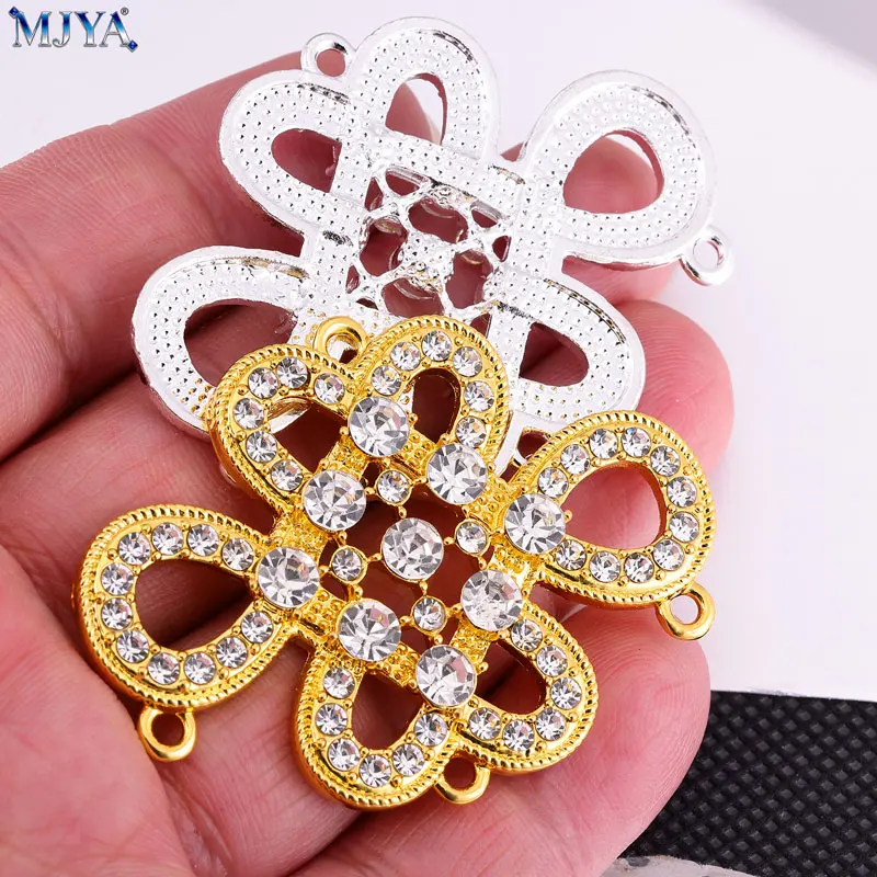 MJYA Pop Chinese Knot Connectors Big Spacer Pendant For DIY Fashion Pearls Tassels Necklaces Jewelry Making Supplies Accessories