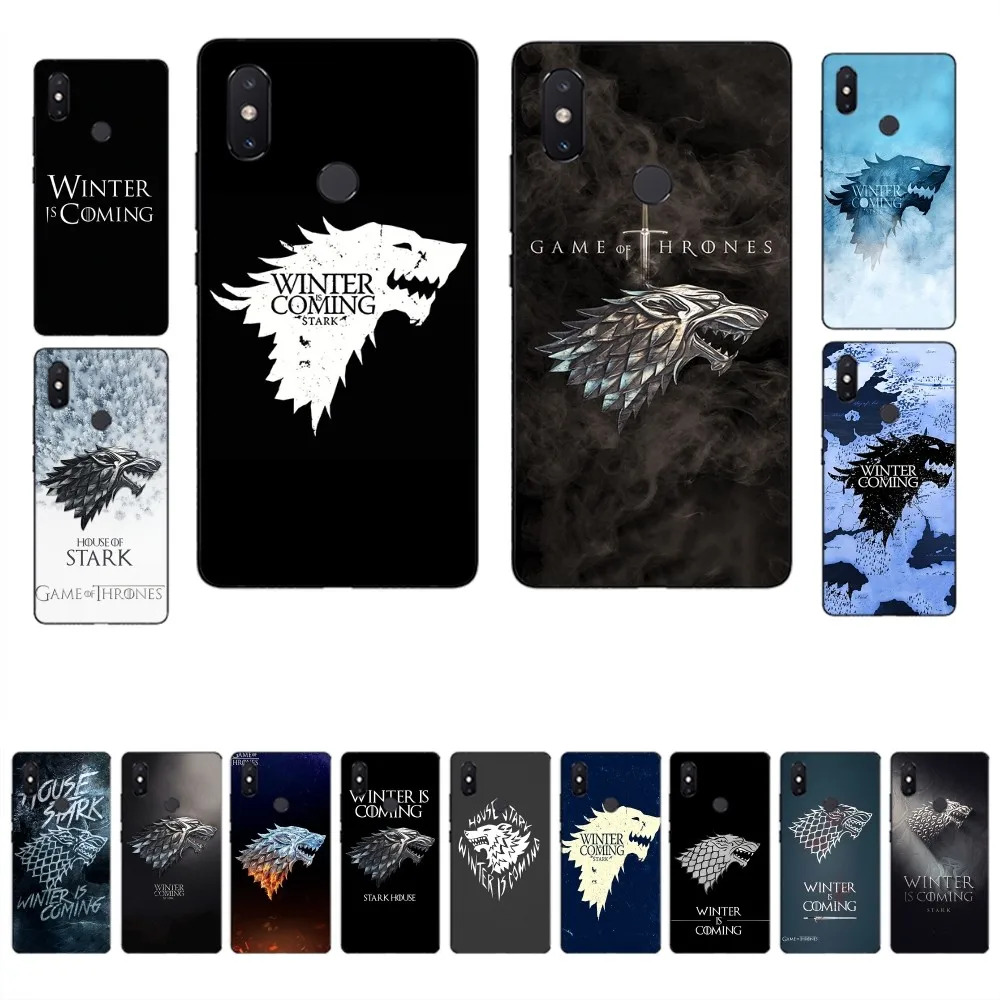 

W-Winter C-Coming Stark Phone Case For Xiaomi Mi 5X 8 9 10 11 12 Lite Pro 10T PocoX3pro PocoM3 Note 10 Pro Lite