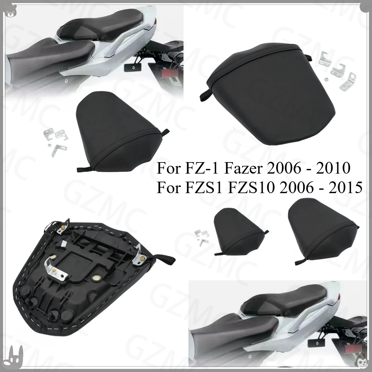 دراجة نارية وسادة المقعد الخلفي لياماها FZ-1 Fazer 2006 - 2010 FZS1 FZS10 2006 - 2015 مقعد الركاب الخلفي السرج بيلايون FZ1 07
