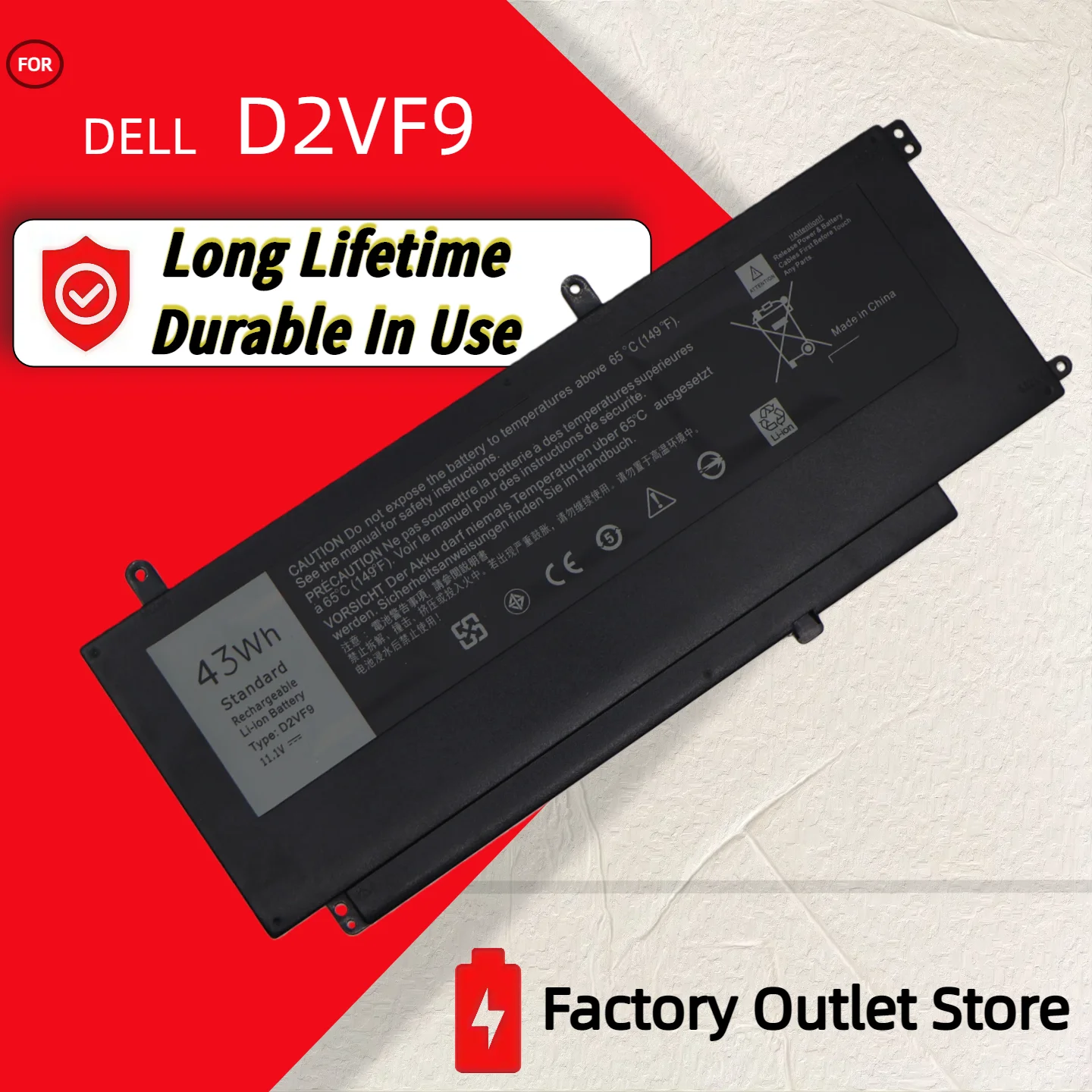 Grosir Dan Eceran ❗ ❗ ❗   Baterai D2VF9 untuk Dell Inspiron 15 7547 7548 7549 Vostro 14 5459 0PXR51 PXR51 4P8PH YGR2V 0YGR2V