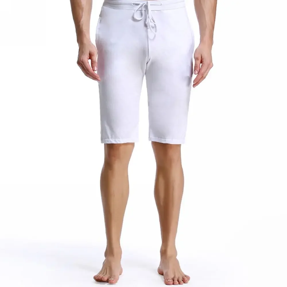

Men's Thin Five-Point Casual Shorts, Loose Cotton Home Sleep Pants, Summer Loungewear for Indoor and Outdoor Wear