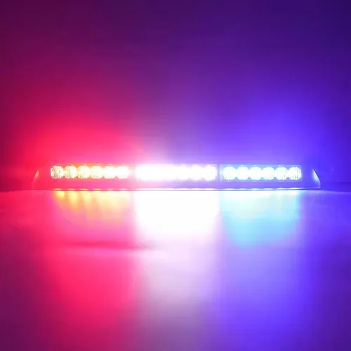 Imagen 2 del producto Luces LED de policía para coche, luz estroboscópica de 12V, lámparas de señal de emergencia, luz de advertencia, iluminación Flash intermitente para parabrisas de camión, 18 LED