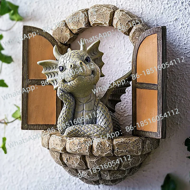 

Dinosaur door garden ornament resin handicraft ornament statue