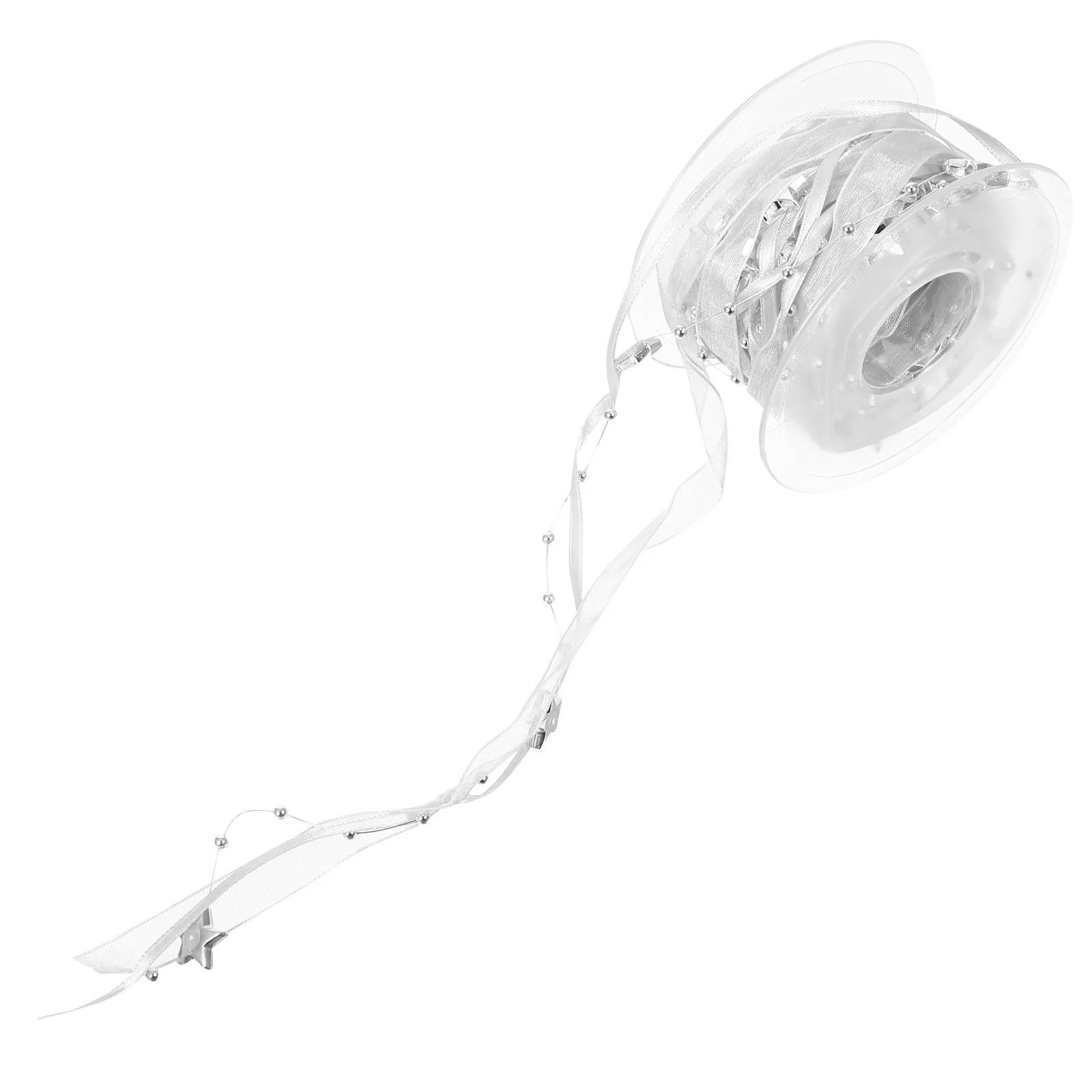 

1 Roll 5m Christmas Bead Ribbon Plastic Pentagram Gift Wrapping for Christmas Tree Wedding Craft Supplies