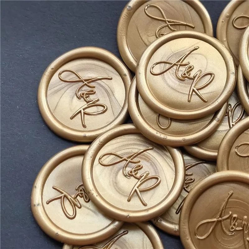 Custom Initial Custom Wax Seals Personalized Wax Seals Stickers Monogram Wax Seals Self-Adhesive Wax Monogram Seals Wedding Wax