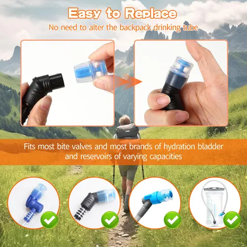 (2pcs/5pcs)Replace Bite Valve Nozzles Compatible with Osprey,Salomon&Hydrapak Hydration Reservoirs - BPA-Free,Silicone Sheaths - Image 6