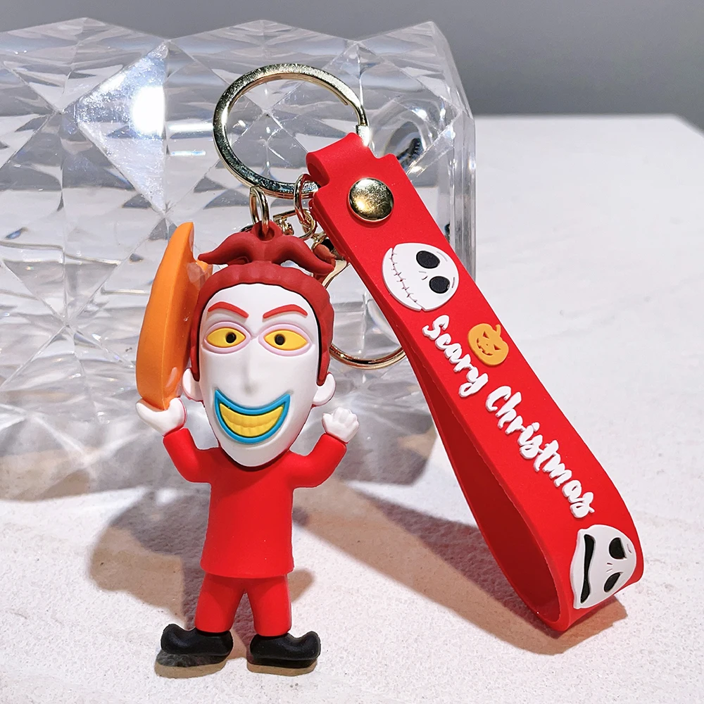 50style Disney Keychains Nightmare Before Christmas Gifts Sally Jack Keyrings Cartoon Silicone Handbag Accessories