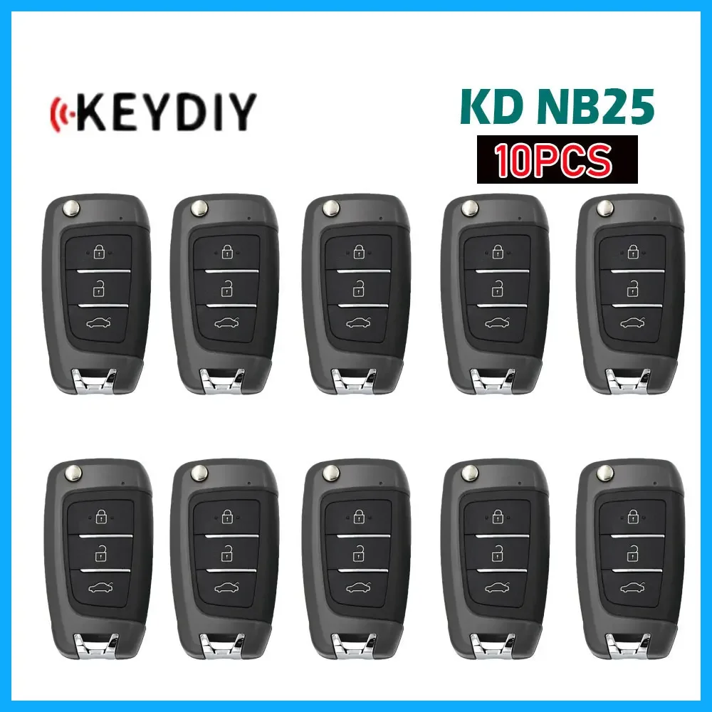 

10pcs KEYDIY NB25 NB Series MultiFunctional Universal Car Remote Key 3 Buttons for For Hyundai KD900 KD900+ URG200 KD-X2 Mini