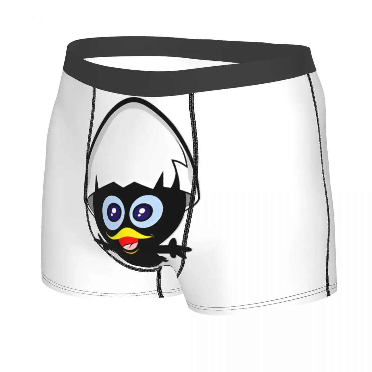 Male Cool Calimero Black Chicken Cartoon Comic Underwear Boxer Briefs Men Stretch Shorts Underpants