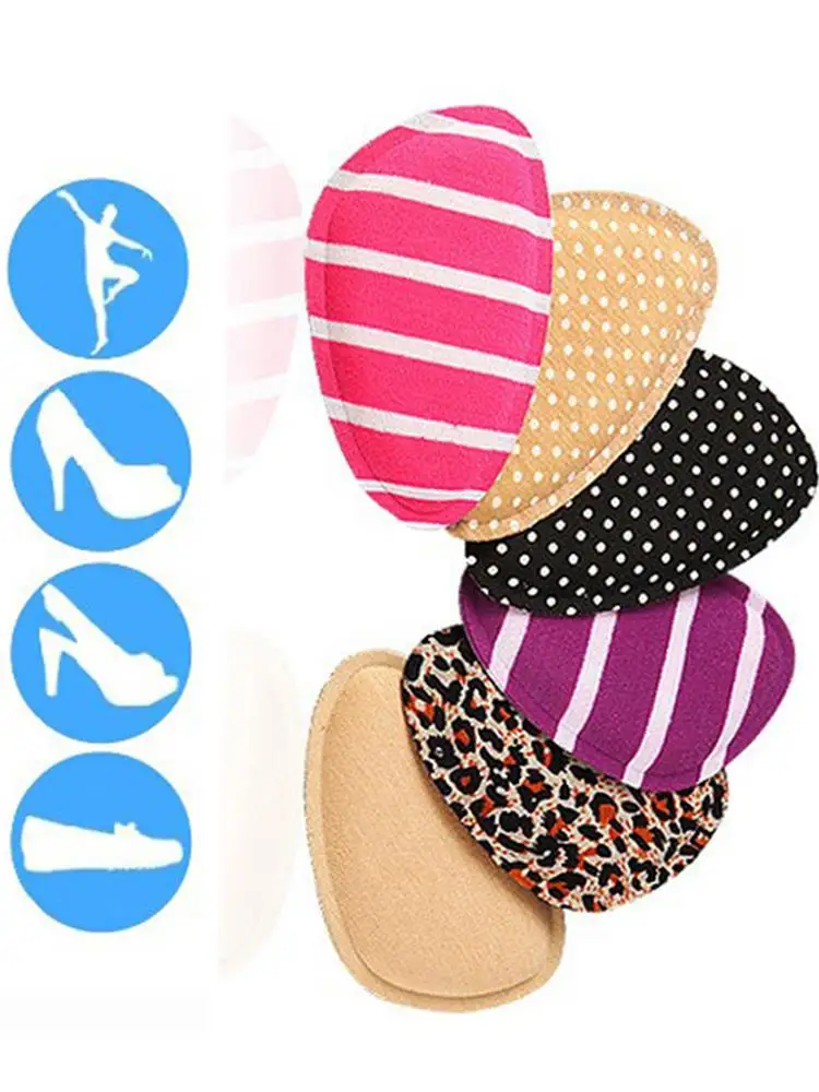 

1 Pair Soft Forefoot Pads For High-heeled Shoes Non-slip Half Insoles Comfortable Pain Relief Forefoot Cushions For Foot Care
