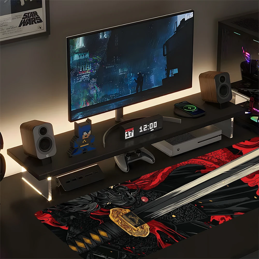 

Коврик для мыши Samurai Katana & Red Maple — нескользящий игровой коврик в японском стиле