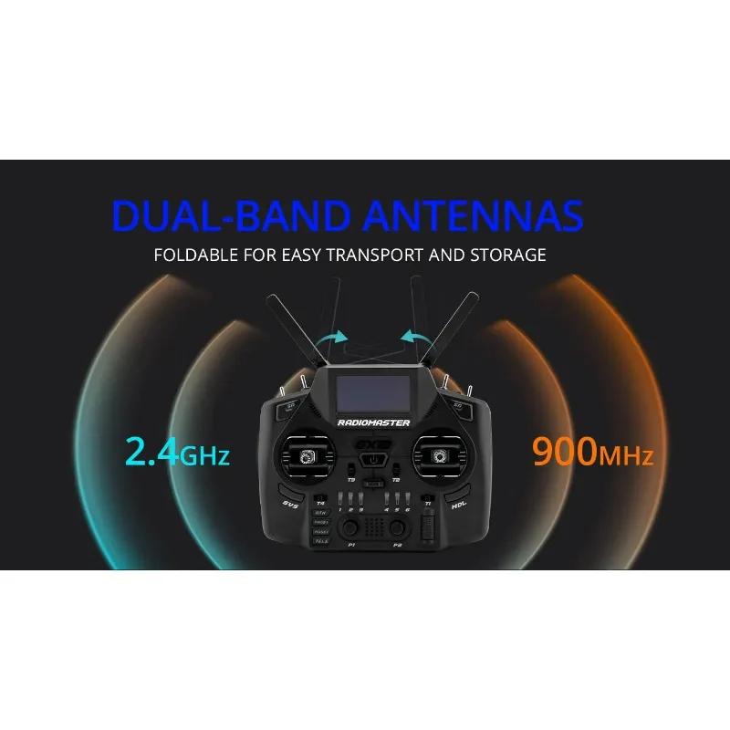 Original Radiomaster 1000HZ 3D Digital CNC Hall Gimbal Dual Band Antenna Gemini XROSSBAND EXpressLRS Radio Controller GX12 view 6