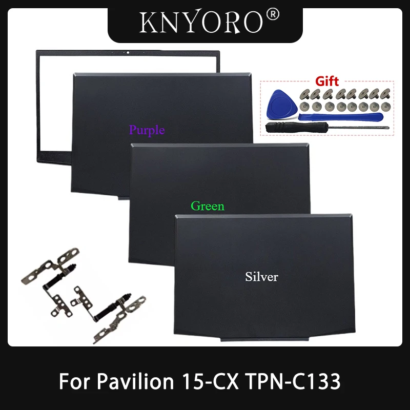 

New For Pavilion 15-CX TPN-C133 LCD Screen Back Cover Front Bezel Frame Hinge Laptop Body Housing Shell Green Silver Purple Case