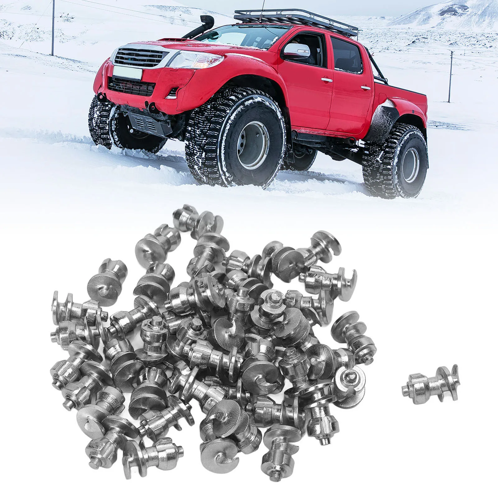 Car Wheel Tyre Studs Anti Slip Screw Snow Spikes Universal Tire Studs For Truck Off Road Vehicle Motorcycle 50PCS