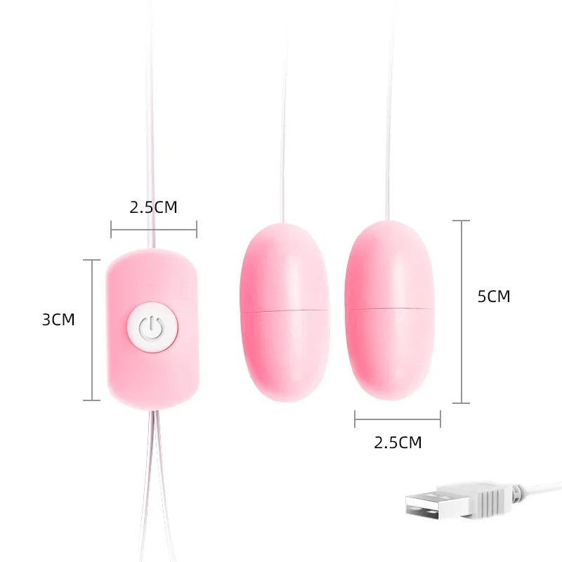 Double Jump Egg Vibrator Female Mute Strong Vibration USB Jump Egg Masturbator Clitoris Stimulate Sex Toys for Women Adult Shop