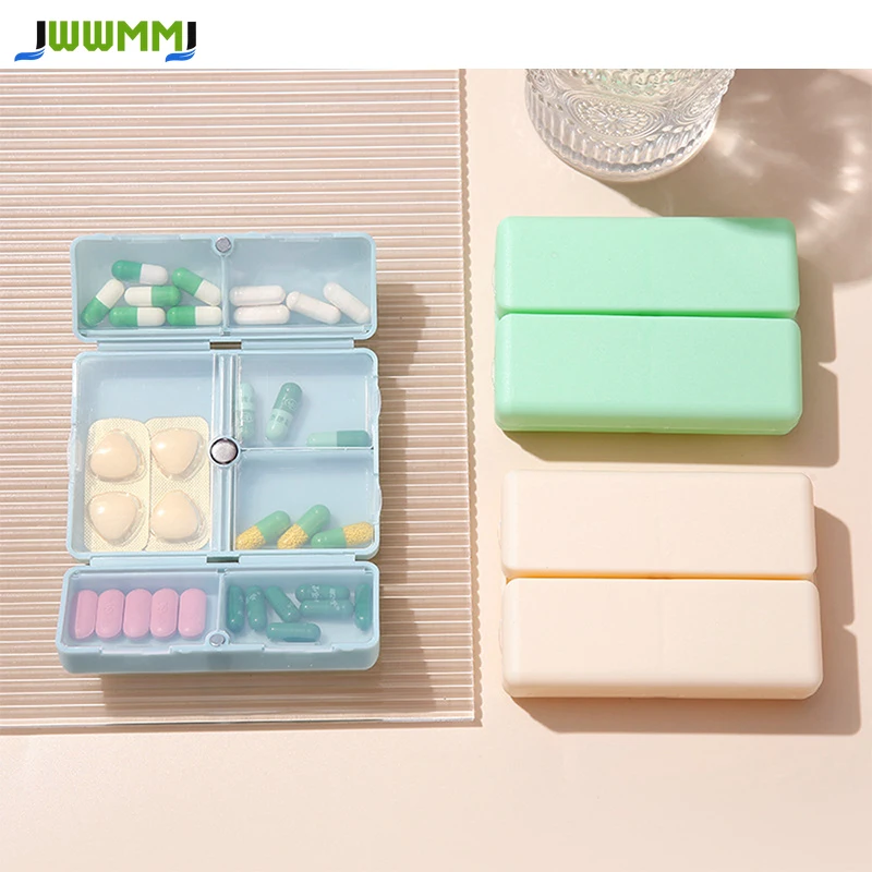 1Pcs Weekly Portable Moisture-Proof Small Pill Case for Pocket Purse Daily Portable Medicine Container to Hold Vitamins